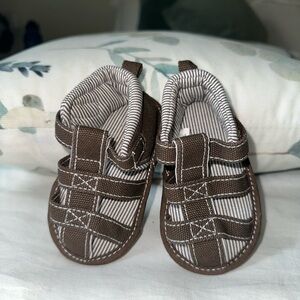 Brown baby sandals never worn